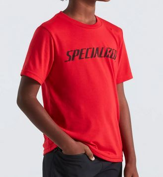 Specialized Kinder Wordmark Tee Youth T-Shirt red